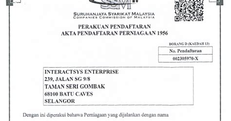 Akta pendaftaran perniagaan 1956 akta 197 dan kaedah kaedah. What Is Borang D Ssm