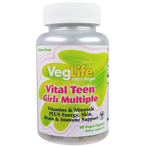 Veglife Vital Teen Girls Multiple 60 Vegan Capsules Iherb