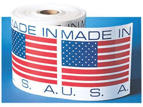 Made In Usa Stickers Usa Flag Label Square Labels 17mm Etsy