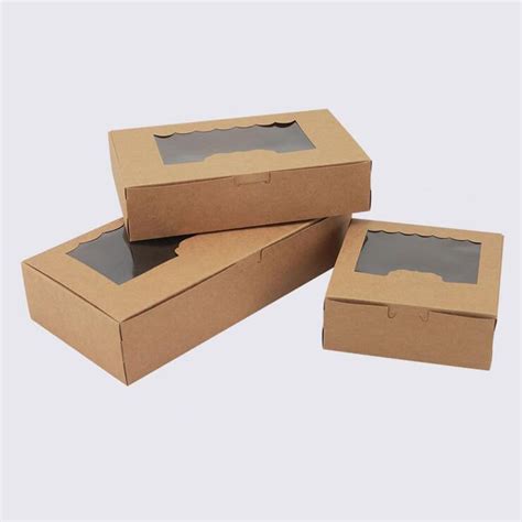 See more ideas about kraft paper, brown paper, kraft. Brown Kraft paper Baking Food Carton Kraft Box with clear ...