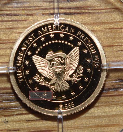 14ktgold Mini Round Ronald Reagan Commemorative Coin Solid 14kt Gold