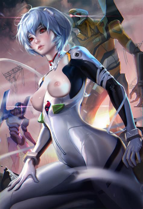 rule 34 1girls areolae artist name bandage blue hair bodysuit breastless clothes breasts