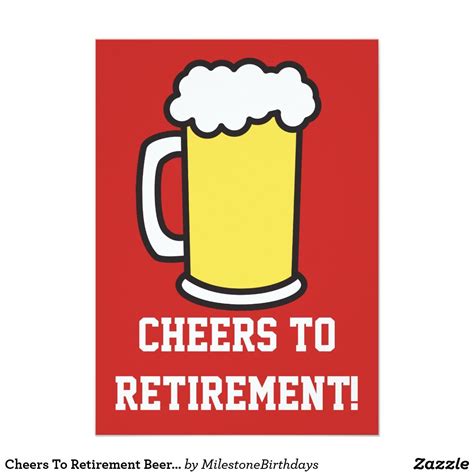 Cheers To Retirement Beer Party Invitation Beer Party