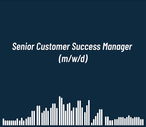 Senior Customer Success Manager M W D Für Quantrefy Esg