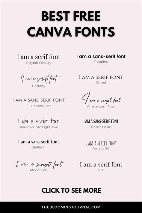 The Best Free Canva Fonts Serif Sans Serif And Script Lettering