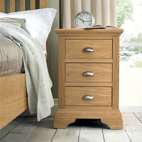 Bentley Designs Hampstead Oak 3 Drawer Nightstand By Bentley Designs