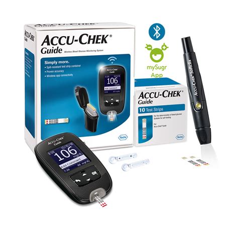 Accu Chek Guide Blood Glucose Monitoring System With 10 Free Test