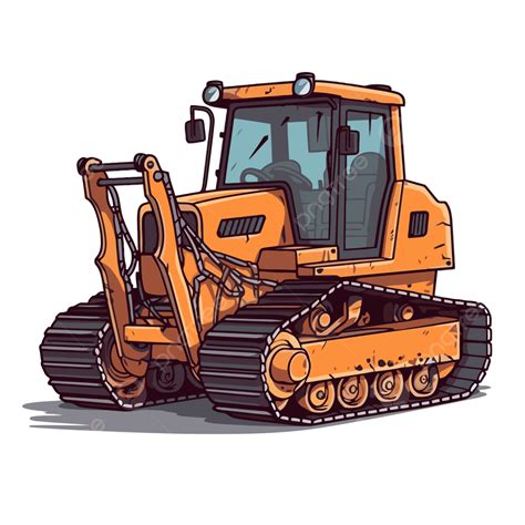 Bulldozer Clipart Bulldozer Cartoon Illustration Vektorillustration