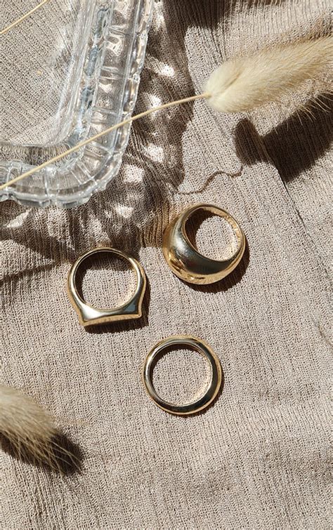 Gold Multi Ring Pack Accessories Prettylittlething