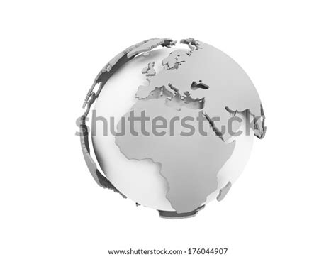 3d World Globe Isolated On White ภาพประกอบสต็อก 176044907 Shutterstock