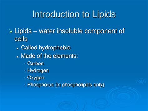 Ppt Ch 5 The Lipids Powerpoint Presentation Free Download Id1431446
