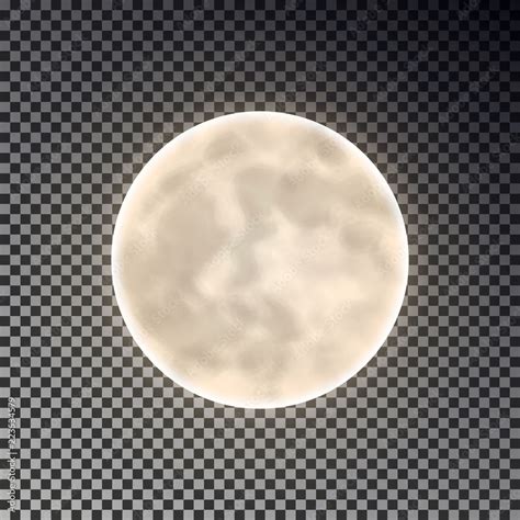 Full White Moon Isolated Dark Night Sky Background Closeup Moon Light