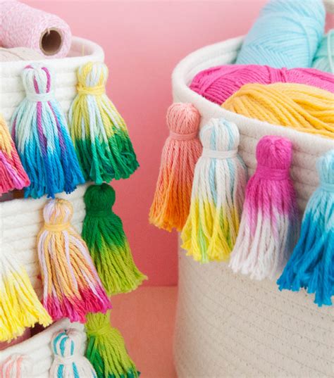 How To Make A 2 Minute Dye Tassel Baskets Joann