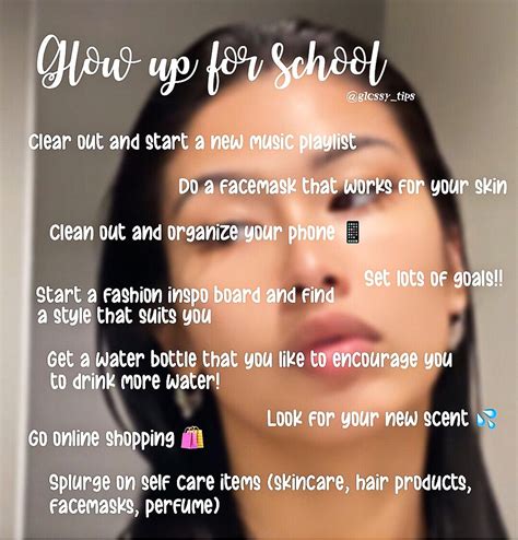 beauty routine checklist beauty routines back to school glo up extreme glow the glow up