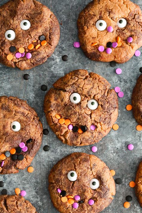 Gluten-free Halloween Monster Cookies - Primavera Kitchen