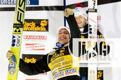 Andreas Kofler Of Austria Celebrates Winning The 58th Four Hills Ski Jumping Tournament At The Medal