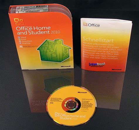 Microsoft Office Home And Student 2010 Vollversion 3 Pc Box Dvd Sp1