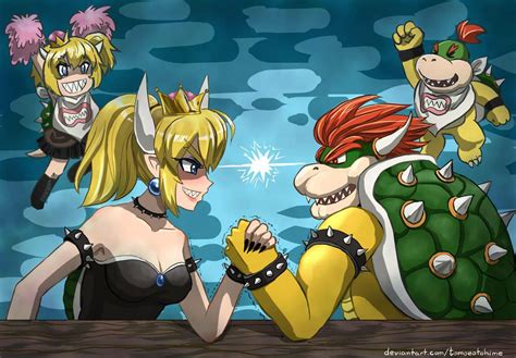 Bowser Vs Bowsette By Tomoeotohime By Thelimitlessfortress On