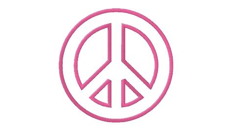 Free Peace Sign Machine Embroidery Design Daily Embroidery