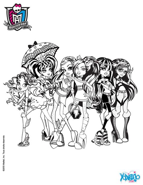 Dibujos Para Colorear Las Chicas De Monster High