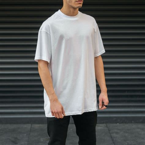 Mens Oversize Basic T Shirt White