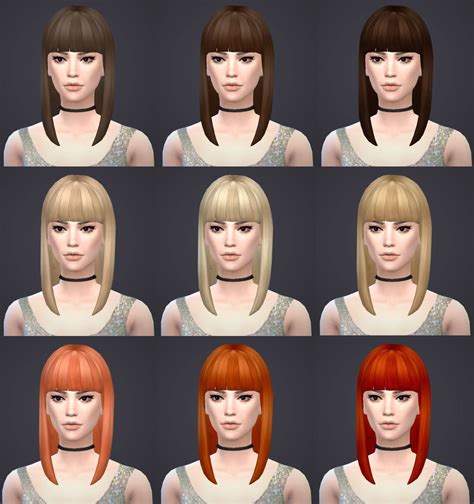 Sims 4 Long Hair With Bangs Images Longhairpics