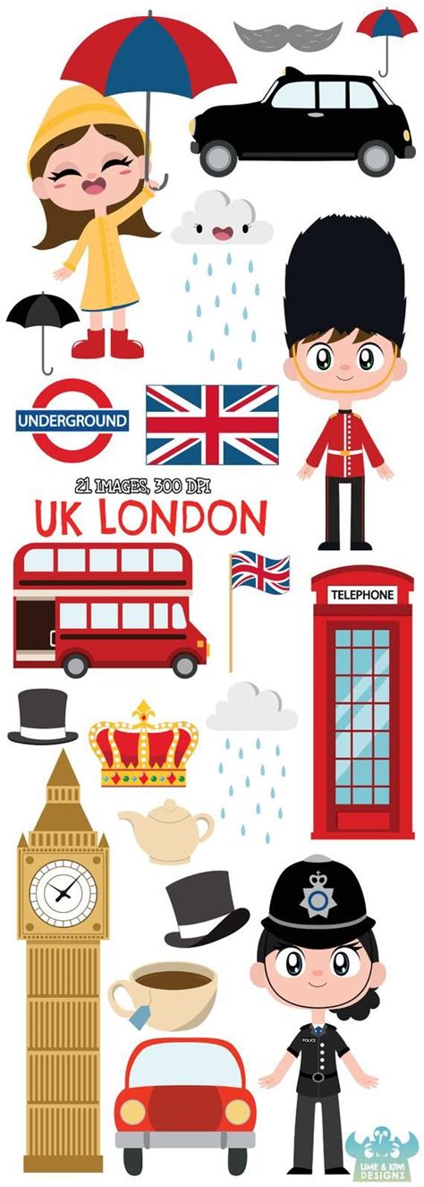 Uk London Clipart Instant Download Vector Art Commercial Use Clip Art