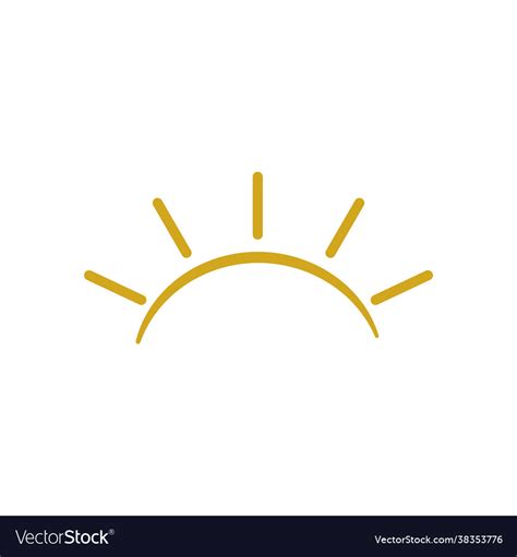 Sunrise Icon Design Template Isolated Royalty Free Vector