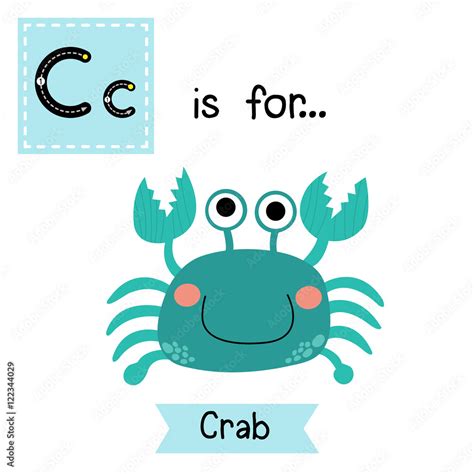 C Letter Tracing Happy Blue Crab Cute Children Zoo Alphabet Flash