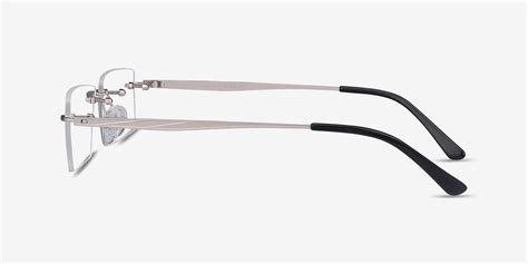 Primo Rectangle Silver Rimless Eyeglasses Eyebuydirect Canada