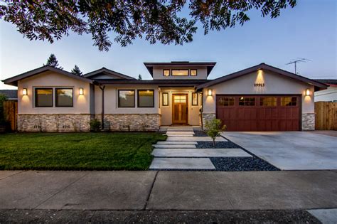 Cupertino Contemporary Ranch Remodel Transitional Exterior San