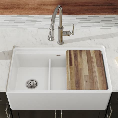 Elkay fireclay sinks have a timeless appeal that has been around for decades. Elkay Fireclay 33" x 20" x 10-1/8" 60/40 Double Bowl ...