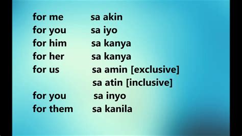 Basic Tagalog Pronouns | Learn Tagalog - YouTube