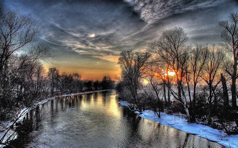 Hd Landscape Images Winterriver High Definitonriver