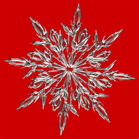 Red Crystal Snowflake Free Stock Photo Public Domain Pictures