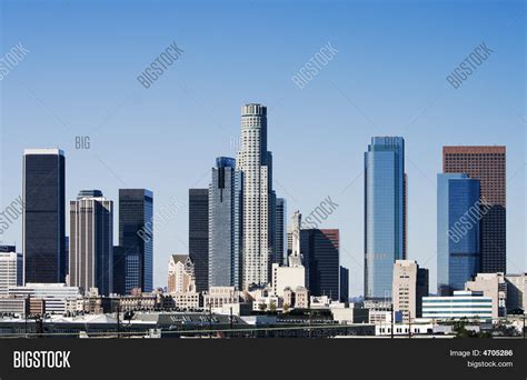 Daytime View Los Angeles Skyline Image And Photo Bigstock