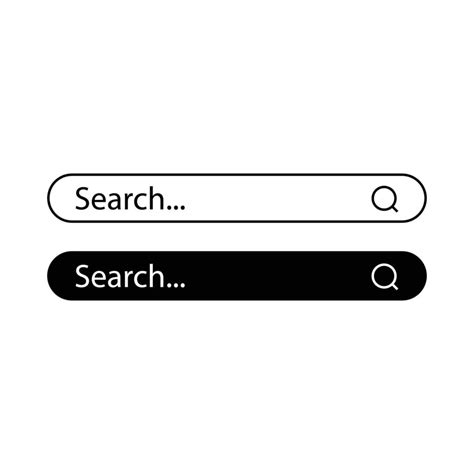 Search Here Search Bar For Ui Search Bar Vector Icons In Flat Design