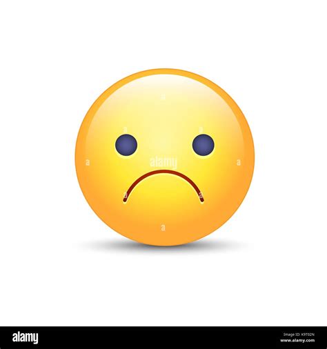 Worried Vector Cartoon Emoji Frustrated Distressed Disappointed