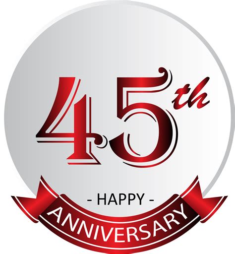45th Anniversary Celebration Label 13892415 Png