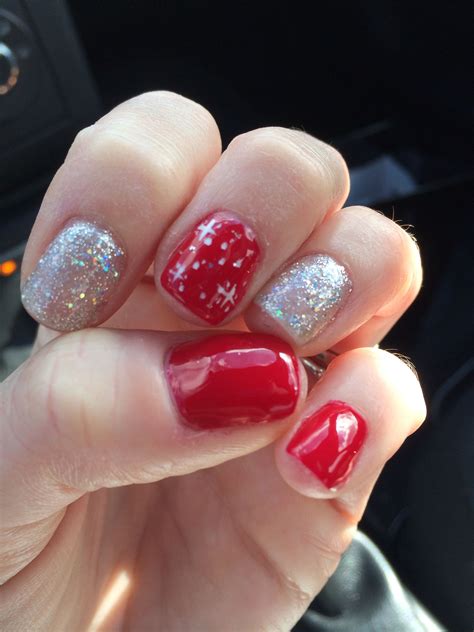 Red And Gold Glitter Christmas Nails Make Your Nail Art Look