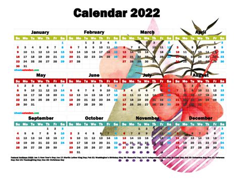 2022 Federal Holiday Schedule Usa Yuhuu