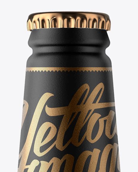 Download Black Ceramic Beer Bottle Mockup in Bottle Mockups on ...
