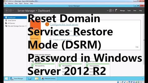 How To Reset Dsrm Password In Windows Server 2012 R2 Dc Benisnous