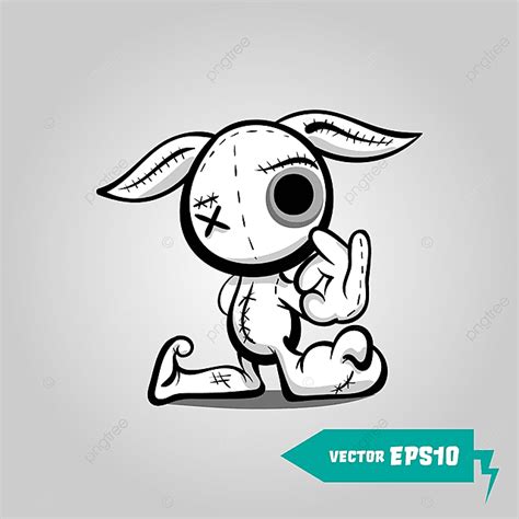 Evil Halloween Vector Hd Images Cute Evil Rabbit Halloween Sticker