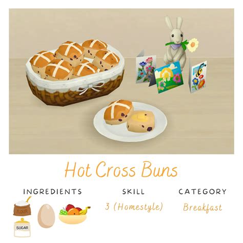 Hot Cross Buns Easterspring Day Treat 2 Sims 4 Cuisine And Food