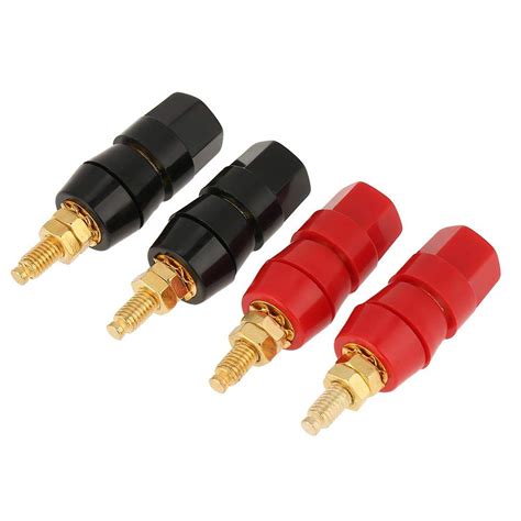 Buy Audio Speaker Binding Post 4 Pcs 4mm Wire Cable Plugs Connectors