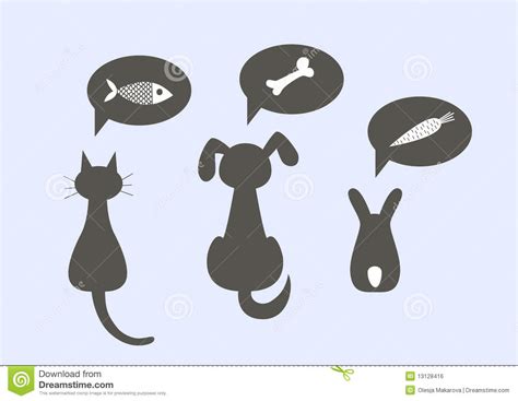 This is my new work and i hope you like it! Silhouettes Of A Cat, Dog And Rabbit Stock Vector ...
