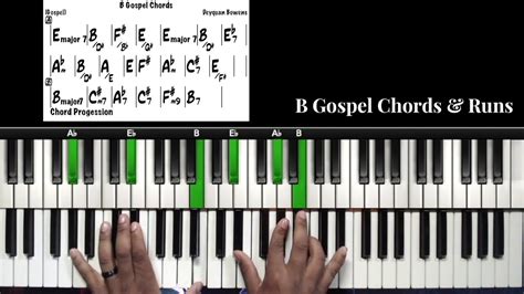 B Gospel Chords And Runs Youtube