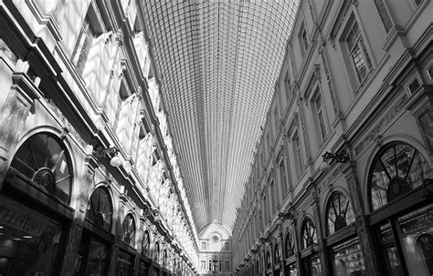 Black And White Architecture Shops Brussels Hd
