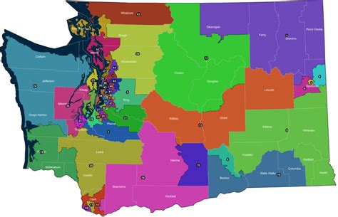 Washington Legislative District Map Map Of Zip Codes